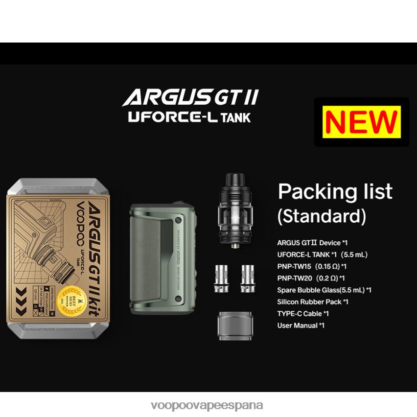 NNVFHP1 - VOOPOO vape Madrid grafito VOOPOO ARGUS GT II equipo de tanque