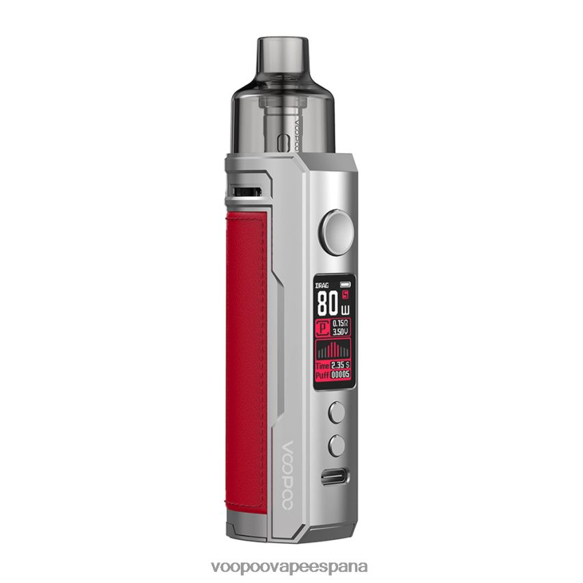NNVFHP178 - VOOPOO vape precio rojo plateado VOOPOO DRAG X kit de modificación de cápsulas