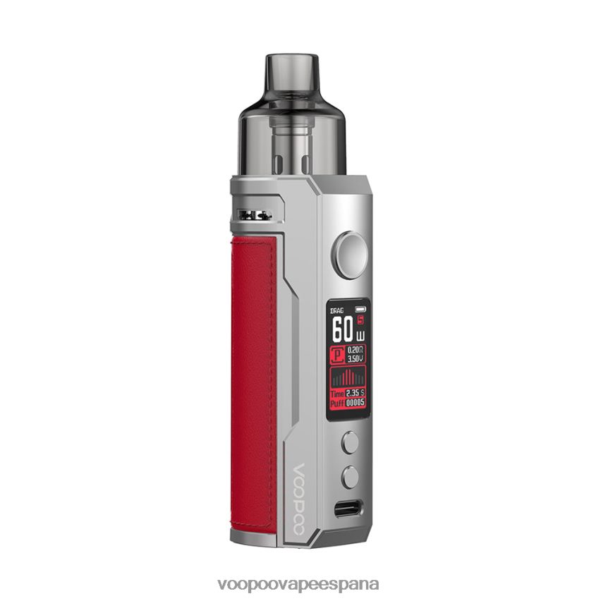 NNVFHP202 - VOOPOO vape pod rojo plateado VOOPOO DRAG S kit de modificación de cápsulas