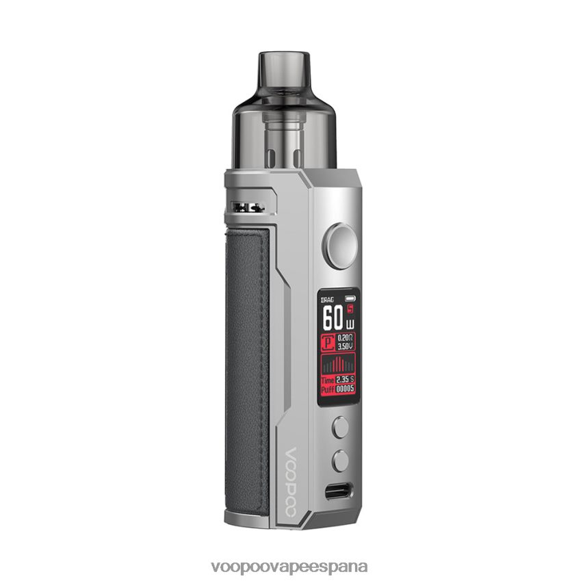 NNVFHP204 - VOOPOO vape España plata y gris oscuro VOOPOO DRAG S kit de modificación de cápsulas